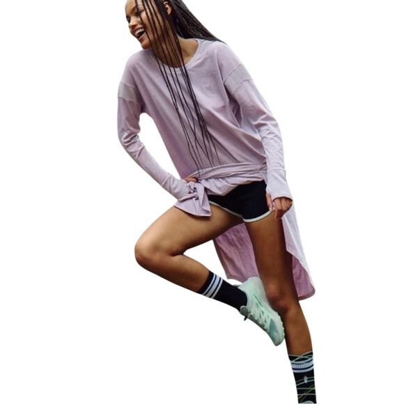 Free People Movement Long Game Tunic Dress 100% Cotton Pink Oversized Size Med. - Picture 6 of 11